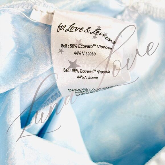 FOR LOVE & LEMONS Hattie Jacquard Maxi Dress In Blue (size S) NWT - Picture 12 of 13